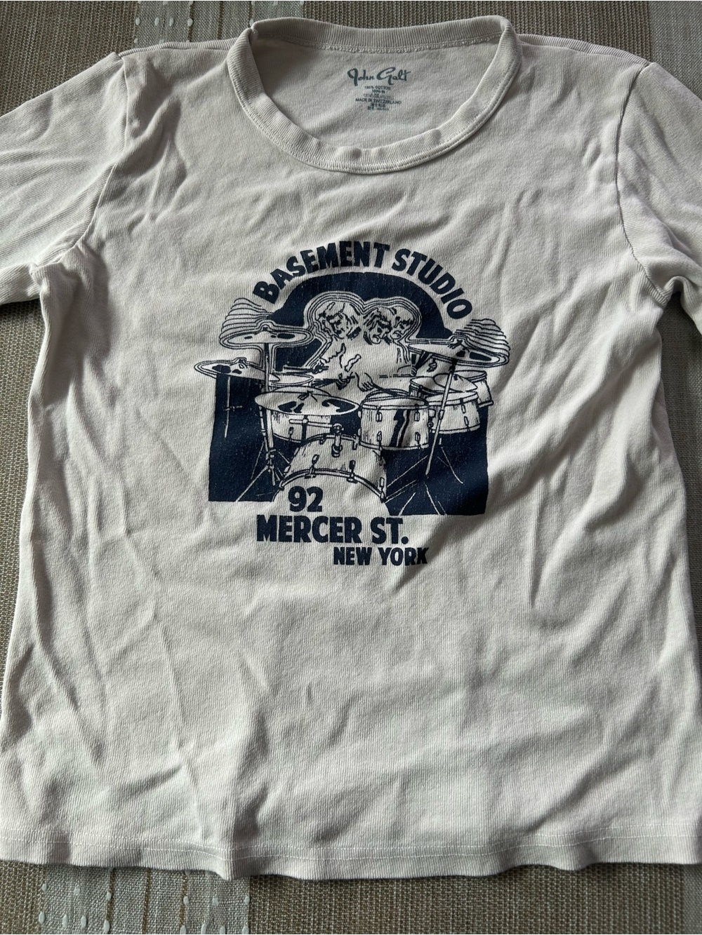 Brandy Melville White Graphic Tee - Basement Studio Print